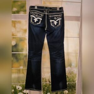 Buckle Rock Revival Dark Wash Serena Easy Boot Flap Pocket 29x 33